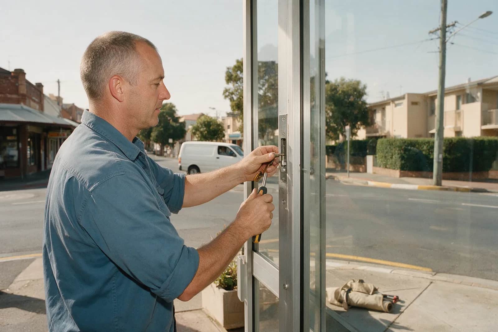 Storefront Door Locks in Sunnyvale by Baylands Lock & Access